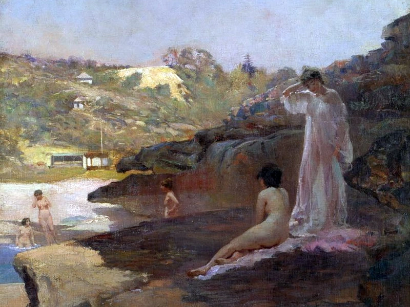 1851-Julian Rossi Ashton - Spiaggia di Tamarama, quarant'anni fa, una mattina d'estate